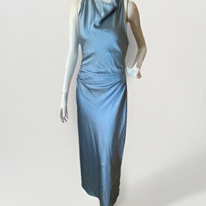 Zara Elegant Blue Sleeveless Maxi Dress Size M New Without Tags!